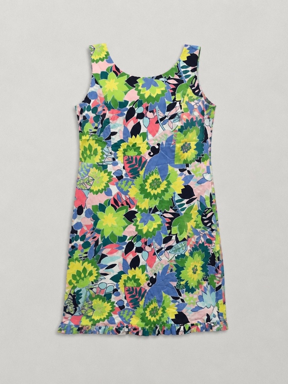 Talbots Floral Tank Dress in Green, Blue, Pink and Navy